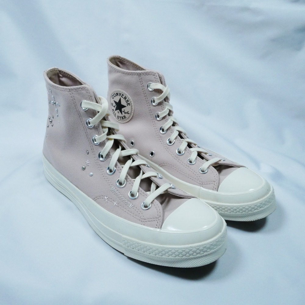 Converse Chuck‎ 70 Hi Pink Studded Pearl High Top Sneakers A12511C Womens 9.5
